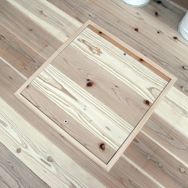 木枠の床点検口