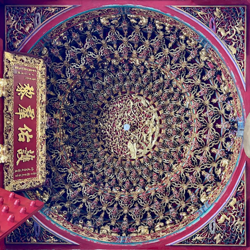 台湾台南市の安平古堡の天井